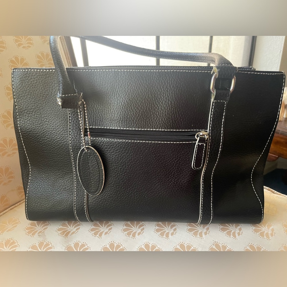 Wilsons Leather Large Shoulder Black Bag Two Straps